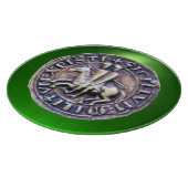 SIEGEL DER KNIGHTS TEMPLAR Edelstein grün Schneidebrett (Ecke)