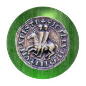 SIEGEL DER KNIGHTS TEMPLAR Edelstein grün Schneidebrett (Vorderseite)