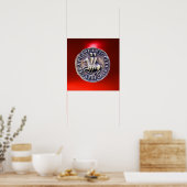 SIEGEL DER KNIGHTS TEMPLAR Edelstein Rot Poster (Küche)