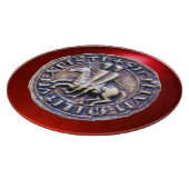 SIEGEL DER KNIGHTS TEMPLAR Edelstein Rot Schneidebrett (Ecke)