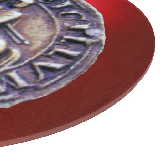 SIEGEL DER KNIGHTS TEMPLAR Edelstein Rot Schneidebrett (Ecke)