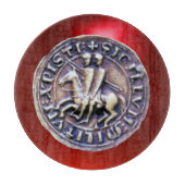 SIEGEL DER KNIGHTS TEMPLAR Edelstein Rot Schneidebrett (Vorderseite)