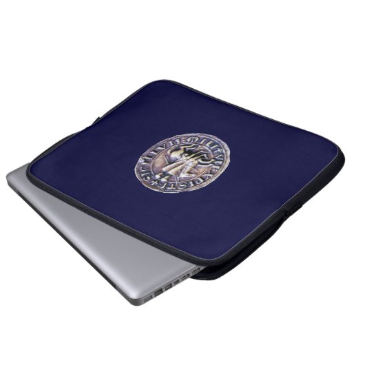 SIEGEL DER KNIGHTS TEMPLAR grau Laptopschutzhülle (Vorne Knopf)