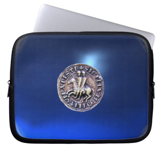 SIEGEL DER KNIGHTS TEMPLAR Graublau Laptopschutzhülle (Vorderseite)