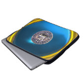 SIEGEL DER KNIGHTS TEMPLAR Graublau Laptopschutzhülle (Vorne Knopf)
