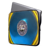 SIEGEL DER KNIGHTS TEMPLAR Graublau Laptopschutzhülle (Vorderseite Links)