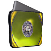 SIEGEL DER KNIGHTS TEMPLAR Graue Edelstein gelb Laptopschutzhülle (Vorne Rechts)
