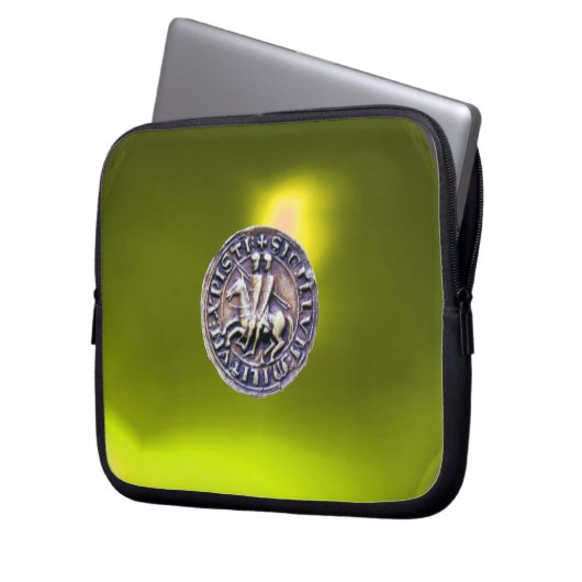SIEGEL DER KNIGHTS TEMPLAR Graue Edelstein gelb Laptopschutzhülle (Vorderseite Links)