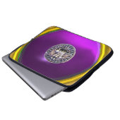 SIEGEL DER KNIGHTS TEMPLAR Graue Edelstein lila Laptopschutzhülle (Vorne Knopf)