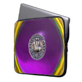 SIEGEL DER KNIGHTS TEMPLAR Graue Edelstein lila Laptopschutzhülle (Vorderseite Links)
