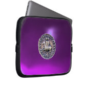 SIEGEL DER KNIGHTS TEMPLAR Graue Edelstein lila Laptopschutzhülle (Vorne Rechts)