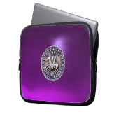 SIEGEL DER KNIGHTS TEMPLAR Graue Edelstein lila Laptopschutzhülle (Vorderseite Links)