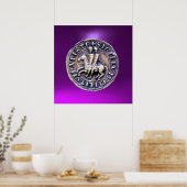 SIEGEL DER KNIGHTS TEMPLAR lila Poster (Küche)