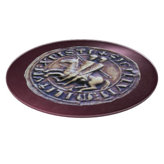 SIEGEL DER KNIGHTS TEMPLAR lila Schneidebrett (Ecke)