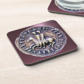 SIEGEL DER KNIGHTS TEMPLAR lila Untersetzer (Linke Seite)