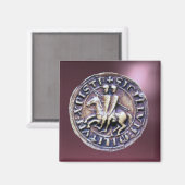 SIEGEL DER KNIGHTS TEMPLAR MAGNET (Vorderseite/Rückseite)