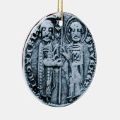 SIEGEL DER KNIGHTS TEMPLAR MONOGRAM lila Keramikornament (Rechts)