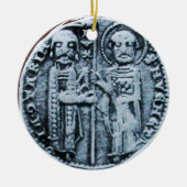 SIEGEL DER KNIGHTS TEMPLAR MONOGRAM lila Keramikornament (Vorne)