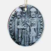 SIEGEL DER KNIGHTS TEMPLAR MONOGRAM lila Keramikornament (Links)