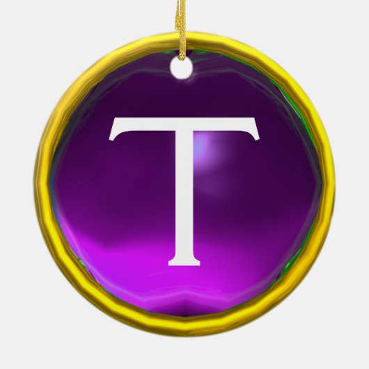 SIEGEL DER KNIGHTS TEMPLAR MONOGRAM lila Keramikornament (Hinten)