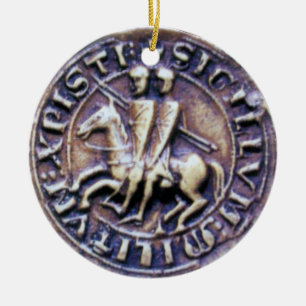 SIEGEL DER KNIGHTS TEMPLAR MONOGRAM lila Keramikornament