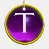 SIEGEL DER KNIGHTS TEMPLAR MONOGRAM lila Keramikornament (Hinten)