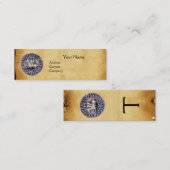 SIEGEL DER KNIGHTS TEMPLAR MONOGRAM Pergament Mini Visitenkarte (Vorne/Hinten)