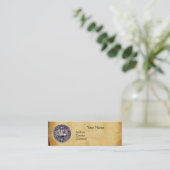 SIEGEL DER KNIGHTS TEMPLAR MONOGRAM Pergament Mini Visitenkarte (Stehend Vorderseite)