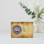 SIEGEL DER KNIGHTS TEMPLAR MONOGRAM Pergament Visitenkarte (Stehend Vorderseite)