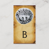 SIEGEL DER KNIGHTS TEMPLAR MONOGRAM Pergament Visitenkarte (Rückseite)