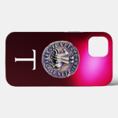 SIEGEL DER KNIGHTS TEMPLAR MONOGRAM Red Burgund Case-Mate iPhone Hülle (Rückseite (Horizontal))