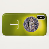 SIEGEL DER KNIGHTS TEMPLAR MONOGRAMM gelb Case-Mate iPhone Hülle (Rückseite (Horizontal))