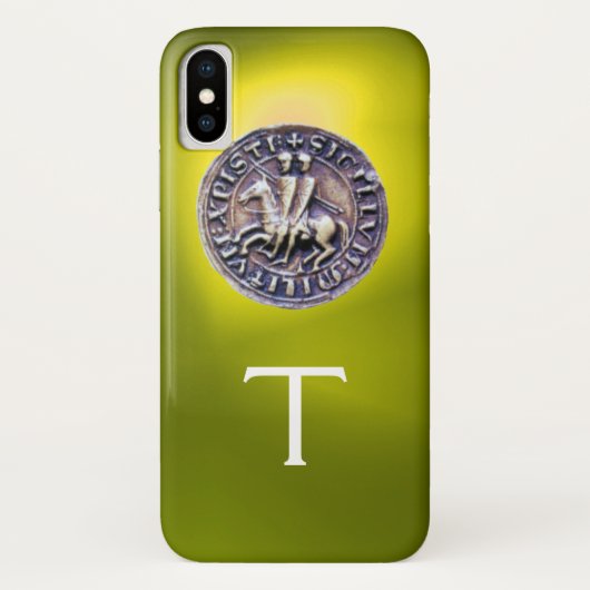 SIEGEL DER KNIGHTS TEMPLAR MONOGRAMM gelb Case-Mate iPhone Hülle (Rückseite)