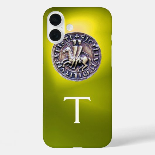 SIEGEL DER KNIGHTS TEMPLAR MONOGRAMM gelb Case-Mate iPhone Hülle (Rückseite)