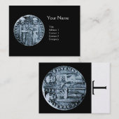SIEGEL DER KNIGHTS TEMPLAR MONOGRAMM Gold Visitenkarte (Vorne/Hinten)