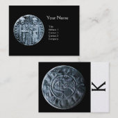 SIEGEL DER KNIGHTS TEMPLAR MONOGRAMM Pearl Paper Visitenkarte (Vorne/Hinten)