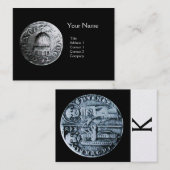SIEGEL DER KNIGHTS TEMPLAR MONOGRAMM Pearl Visitenkarte (Vorne/Hinten)