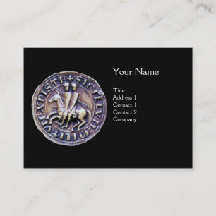 SIEGEL DER KNIGHTS TEMPLAR MONOGRAMM Perle Visitenkarte