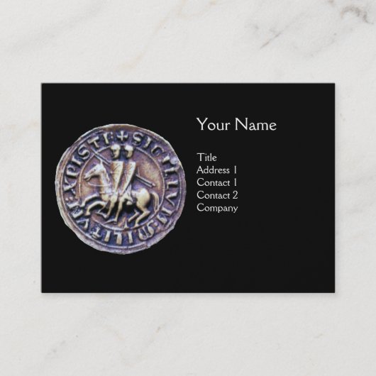 SIEGEL DER KNIGHTS TEMPLAR MONOGRAMM Perle Visitenkarte (Vorderseite)