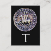SIEGEL DER KNIGHTS TEMPLAR MONOGRAMM Perle Visitenkarte (Rückseite)