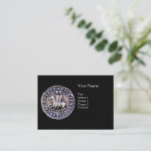 SIEGEL DER KNIGHTS TEMPLAR MONOGRAMM schwarz grau Visitenkarte (Stehend Vorderseite)