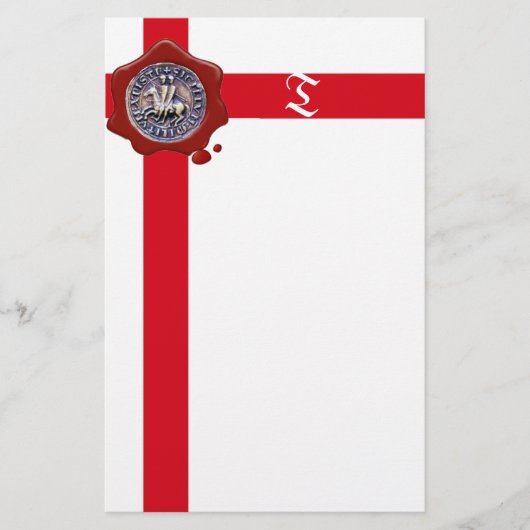 SIEGEL DER KNIGHTS TEMPLAR, Monogramm, Weiß Briefpapier (Vorderseite)