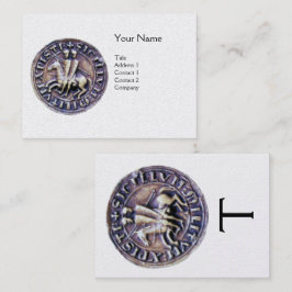SIEGEL DER KNIGHTS TEMPLAR MONOGRAMM White Pearl Visitenkarte