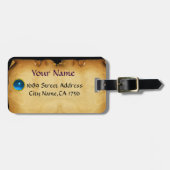 SIEGEL DER KNIGHTS TEMPLAR Pergament GEM blau Gepäckanhänger (Vorderseite horizontal)