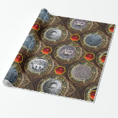 SIEGEL DER KNIGHTS TEMPLAR Red Ruby Gems Geschenkpapier (Ungerollt)