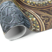 SIEGEL DER KNIGHTS TEMPLAR Red Ruby Gems Geschenkpapier (Rolleneckpunkt)