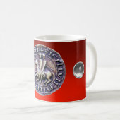 SIEGEL DER KNIGHTS TEMPLAR Red Ruby Gemstone Kaffeetasse (VorderseiteRechts)