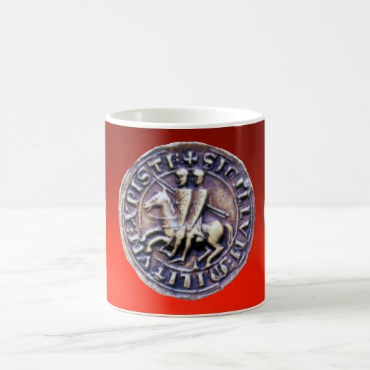 SIEGEL DER KNIGHTS TEMPLAR Red Ruby Gemstone Kaffeetasse (Mittel)