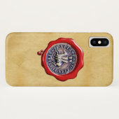 SIEGEL DER KNIGHTS TEMPLAR Red Wax Perchment Case-Mate iPhone Hülle (Rückseite (Horizontal))
