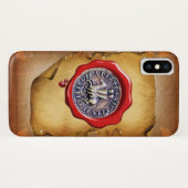 SIEGEL DER KNIGHTS TEMPLAR Red Wax Perchment Case-Mate iPhone Hülle (Rückseite (Horizontal))